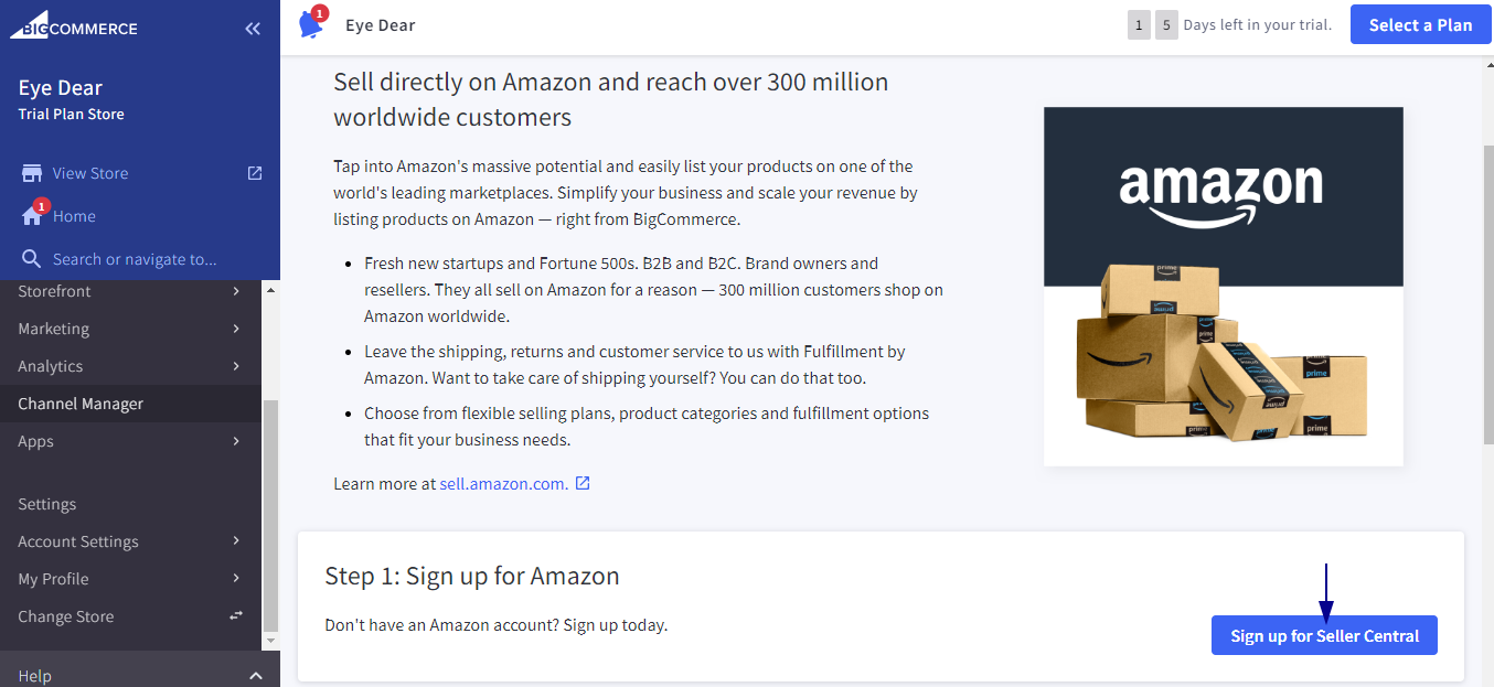 Bigcommerce Amazon integration process